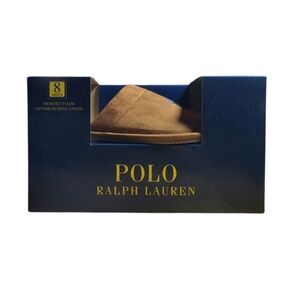 NEW Polo Ralph Lauren Men's Brown Klarence Suede Slipper - Size 8